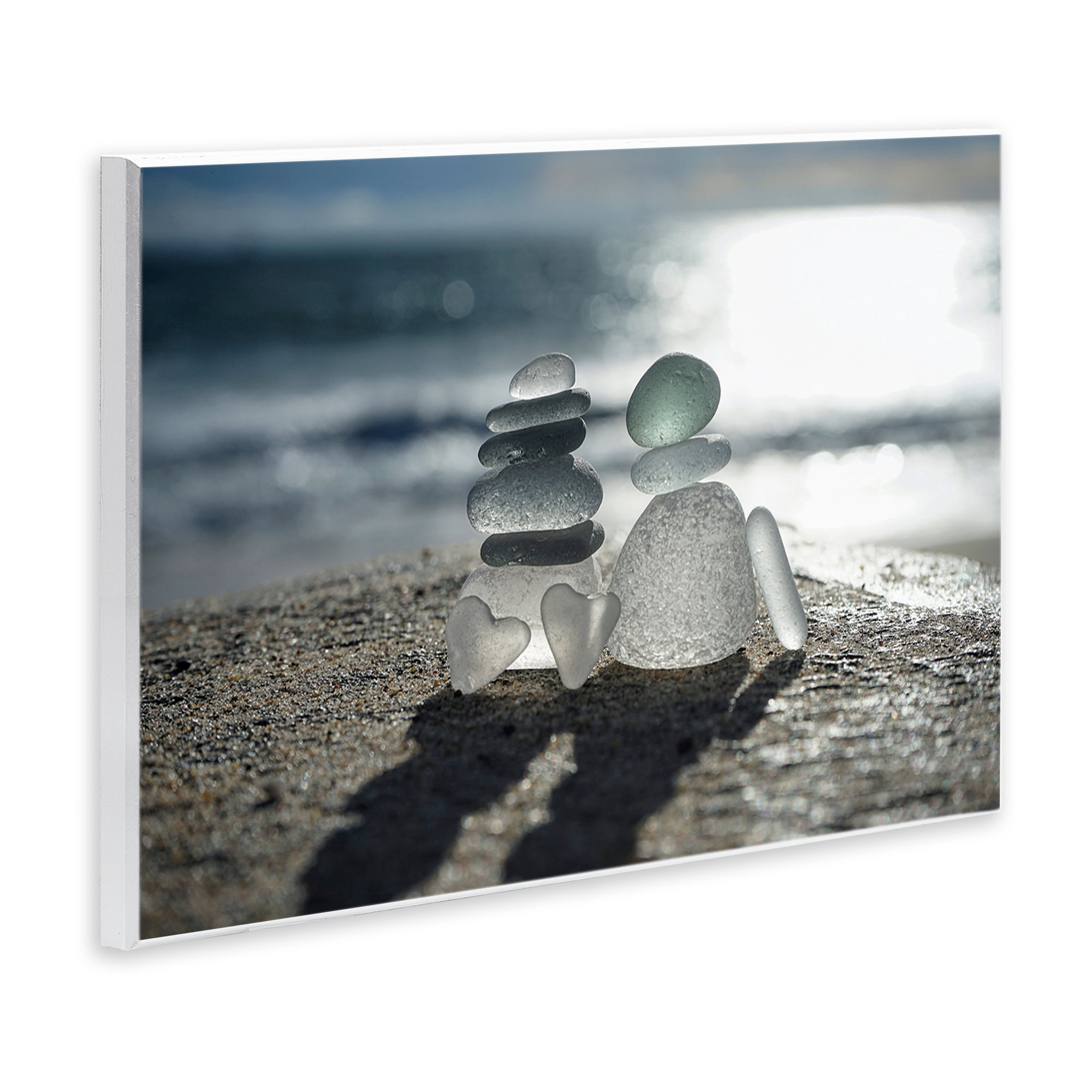 Stupell Industries Zen Sea Glass Hearts Wall Plaque Art, design by LMarie Allen