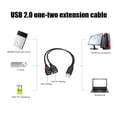 thumbnail image 1 of Cable De Energía 30 cm USB 2.0 macho a doble USB hembra cable de alimentación de carga USB cable de extensión, 1 of 7