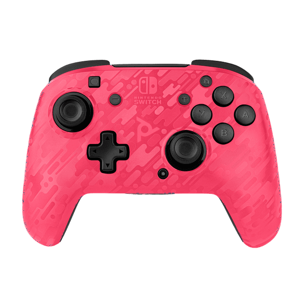 PDP Gaming Faceoff Wireless Deluxe Controller: Pink Camo - Nintendo