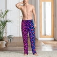 thumbnail image 2 of Naloa Leopard Neon Rainbow Gradient Pajama Pants Men, PJ Bottoms, Sleep & Lounge Pants-Large, 2 of 6