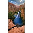 thumbnail image 2 of SMO 11x18 Black Ornate Wood Framed with Double Matting Museum Art Print Titled - Havasu Falls at the bottom of the grand canyon, 2 of 4