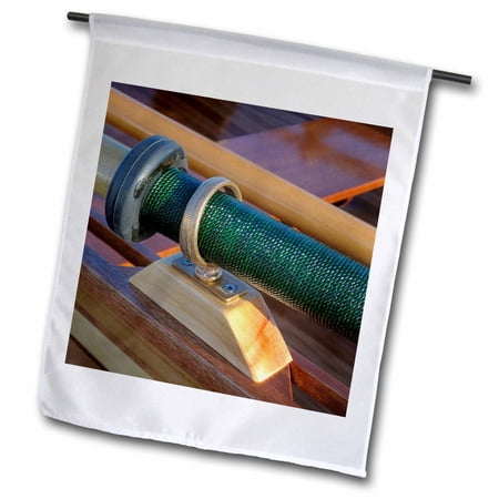 3dRose Usa  Washington  Port Townsend  Point Hudson. Wooden oars on a rowboat - Garden Flag  12 by 18-inch