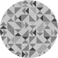 thumbnail image 1 of Ahgly Company Machine Washable Indoor Square Transitional Sonic Silver Gray Area Rugs, 3' Square, 1 of 7