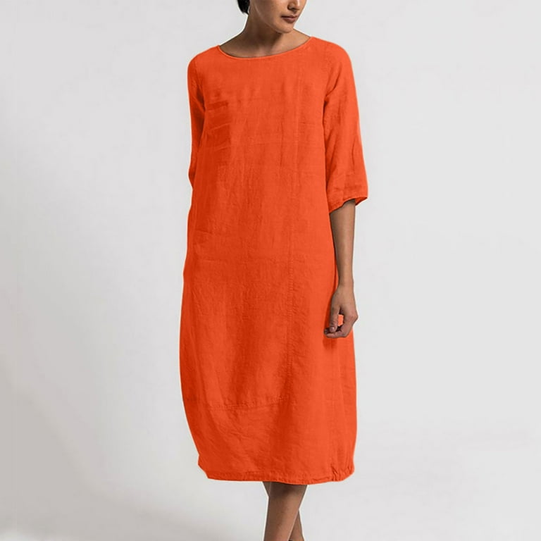 Comfort linen maxi dress cheap