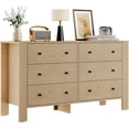 thumbnail image 1 of Commode pour Chambre, Commode Haute à 6 Tiroirs avec Tiroirs Profonds et Boutons en Métal, Doubles Commodes Modernes en Bois, 1 of 7