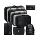 thumbnail image 1 of Kit de accesorios de viaje Qarigey 8 unids/set Organizador de maleta negro, 1 of 6