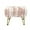 Pink, variant on Home Soft Things Jacquard Faux Fur Ottoman - Burnt orange - 19"x12.5"x17"