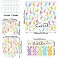 thumbnail image 6 of 4 Pcs Easter Bunny Shower Curtain Sets 71 x 71 Inches Non Slip Rugs Toilet Lid Cover Bath Mat and 12 Hooks Easter Bathroom Shower Curtain for Bathroom Spring Decorations Farmhouse Home Decor, 6 of 7