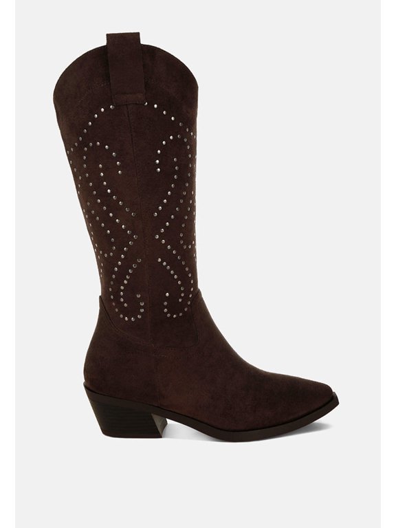 Lariat Studs Embellished Cowboy Boots