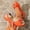 Orange, variant on Women's Peep Toe Sandals, Solid Color Rhinestone Bow Flat Sole Summer Lightweight Comfortable Slip Ons White 8.5