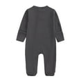 thumbnail image 3 of Girls Jumpsuit Baby Spring Summer Solid Footed Pajamas with Mitten Unisex Snap Up Romper Jumpsuit Baby Rompers Dark Gray 6 Months-9 Months, 3 of 3