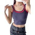 thumbnail image 1 of Lucakuins - Camisola para mujer, verano, ajustada, sin mangas, color en contraste, cuello halter, chaleco para salir, camisola Lucakuins  moda, 1 of 4