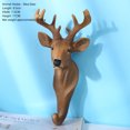 thumbnail image 3 of Vintage Animal Model Decoration Hanging Nails Home Door Back Wall Pendant Three-Dimensional Wall Decoration Resin Handicrafts 17*8.5*7.5cm Plum Deer, 3 of 8