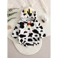 thumbnail image 3 of Unisex Baby Halloween Animal Costume Winter Autumn Flannel Hooded Romper Cosplay Jumpsuit Christmas Outfits for 0-24 Months, 3 of 8
