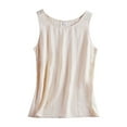 thumbnail image 5 of Aayomet Womens Sleeveless Womens Lace V Neck Tunic Tank Tops Casual Sleeveless Shirt Blouse,Beige XL, 5 of 5