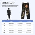 thumbnail image 4 of Lsque Skeleton Hand Rose Butterfly Print Men's Pajama Pants, Lounge Pant - Comfortable Home Wear,Elastic Waistband, Stylish Design-Large, 4 of 9