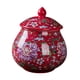 thumbnail image 4 of Tarros de jengibre redondos Chinoiserie, tarros de almacenamiento de cerámica con tapas selladas, para decoración del hogar/cocina/mesa Rojo mayimx Tarro de jengibre, 4 of 9