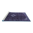 thumbnail image 2 of Ahgly Company Machine Washable Indoor Round Persian Blue Traditional Area Rugs, 5' Round, 2 of 4