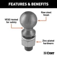 thumbnail image 2 of Curt Manufacturing 40086 Stainless Trailer Ball - Raw, 2 of 2