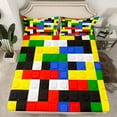 thumbnail image 2 of Castle Fairy Colorful Brick 4pcs Bed Sheets,Building Blocks King Sheets,Construction Game Super Cozy Sheet Set,Microfiber Cartoon Bedroom Decor, 2 of 7