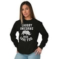 thumbnail image 5 of Chubby Unicorns Need Love Too Rhino Women's Long Sleeve T Shirt Brisco Brands S, 5 of 6