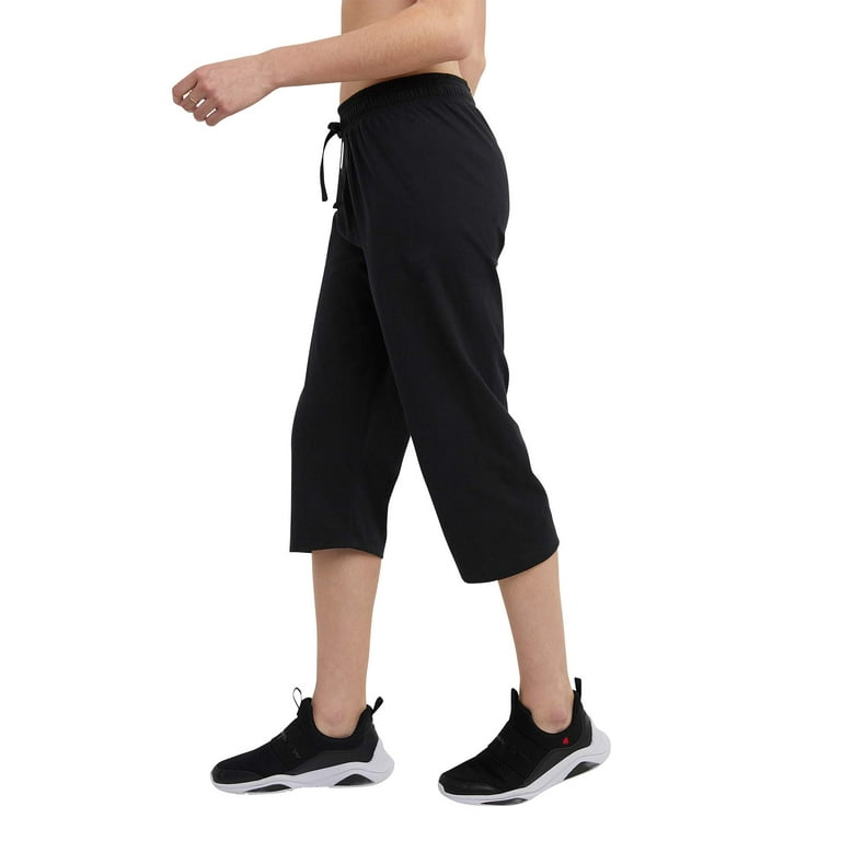 Womens Capri Pants Loose Yoga Pants Wide Leg Drawstring Comfy Lounge Capris