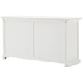 thumbnail image 6 of Beaumont Lane Solid Mahogany Wood Sideboard Dining Buffet with Storage in Pure White, 6 of 8