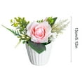 thumbnail image 3 of Artificial Flowers in Vase, Roses Flowers， Faux Flowers for Coffee Table Décor, Spring Decorations for Home(Pink), 3 of 6