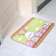 thumbnail image 4 of Twfbrm Happy Easter Bathroom Rugs, 15.7"x23.6" Flannel Colorful Easter Eggs and Bunny Prints Welcome Doormat, Non-Slip Absorbent Easter Decorative Floor Mat Spring Decorations for Indoor Outdoor, 4 of 5