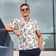 thumbnail image 4 of Balery Rose Flowers Camisa Polo de Hombre con Estampado, de Manga Corta y Tejido Medio, Camisa Tipo Golf Polo-3X-Large, 4 of 6