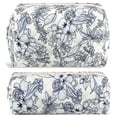 thumbnail image 1 of Bolsa de maquillaje URSKYTOUS Floral Algodón Acolchado Black Flower x2, 1 of 7