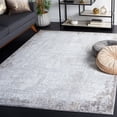 thumbnail image 2 of SAFAVIEH Parker Orval Distressed Polyester Area Rug, Grey/Ivory, 8' x 10', 2 of 8