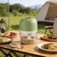 thumbnail image 4 of VMWMSSR Electric Garlic Chopper, Mini Rechargeable One-Touch Food Chopper, Portable Electric Garlic Mincer For Kitchen Home Cooking Food Prep Green-11x8.5cm, 4 of 6