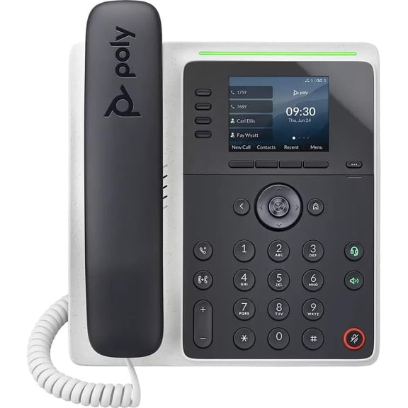 Restored Poly Edge E220 Desktop Business IP Phone 82M89AA Power Supply Not Included