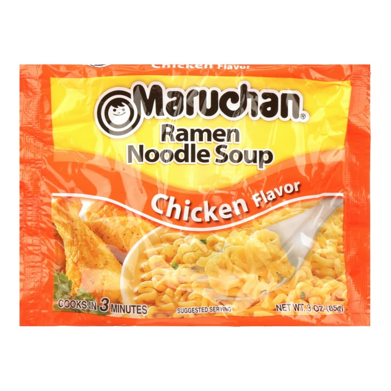 Maruchan Ramen Noodle Chicken Flavor Soup, 3 Oz, 12 Count Shelf Stable  Package