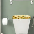 thumbnail image 2 of ZIATUBLE Sunflower Music Toilet Tank Top Cover Elastic Toilet Mat Protective Cover Pack of 2 Machine Washable Toilet Tank Lid Covers for Bathroom Standard Toilet Tank Cover Bathroom Decor, 2 of 5