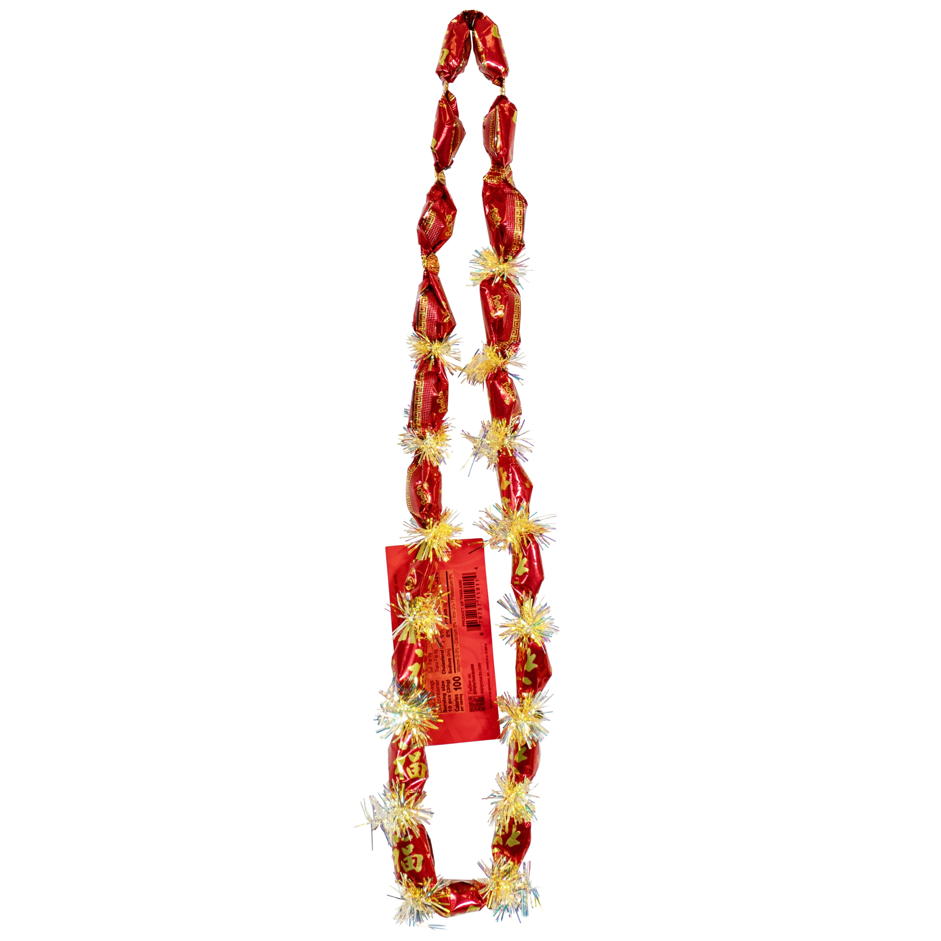 Enjoy Good Luck Strawberry Candy Lei (2.3 oz), Plastic Wrap, Hard Candy, No Allergens