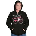 thumbnail image 4 of Step Up To Bat For Second Base Womens Plus Size Graphic Zipper Hoodie Brisco Brands 2X, 4 of 5