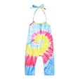 thumbnail image 2 of Odeerbi Toddler Jumpsuit Boys Girls Tie-Dyed Floral Romper Halter Jumpsuits Kids Baby Sleeveless Rainbow Clothes D, 2 of 9