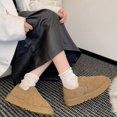 thumbnail image 4 of Roncen Women's Winter Casual Fleece-Lined Snow Boots - Slip-On Round Toe Comfortable Flat Shoes with Solid Color, Versatile Bean Style for Fashion Outfits, 4 of 9