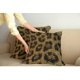 thumbnail image 2 of Ambesonne African Throw Pillow Cover 2 Pack, Leopard Motif Trippy, 20", Apricot Dark Brown, 2 of 7