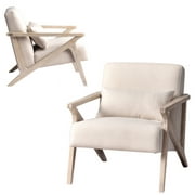 Bonzy Home Mid Century Modern Living Room Arm chair, Beige
