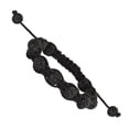 thumbnail image 1 of 10mm Black Crystals Beads Cord Bracelet Adjustable Stretch Wrap, 1 of 6
