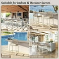 thumbnail image 6 of Dycanpo 26.5''H Counter Height Bar Stools Set of 4, Boho-Style Rattan Chairs - Cream, 6 of 7