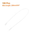 thumbnail image 2 of Uxcell Cotton Hang Tag String Snap Lock Price Tag Fastener Ties 100 Pcs White 9.8 in, 2 of 7
