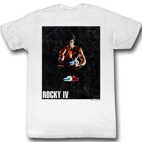 Rocky Movies Binded White Adult Short Sleeve T Shirt