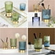 thumbnail image 5 of QPENWEI Bleu S+L Rangement Maquillage,Rangement Pinceaux Maquillage en Cristal,Pot Pinceau Maquillage Vintage,Porte-stylo,Vase Rayé,Organisateur de Maquillage pour Chambre,Bureau et Salle de Bain, 5 of 5