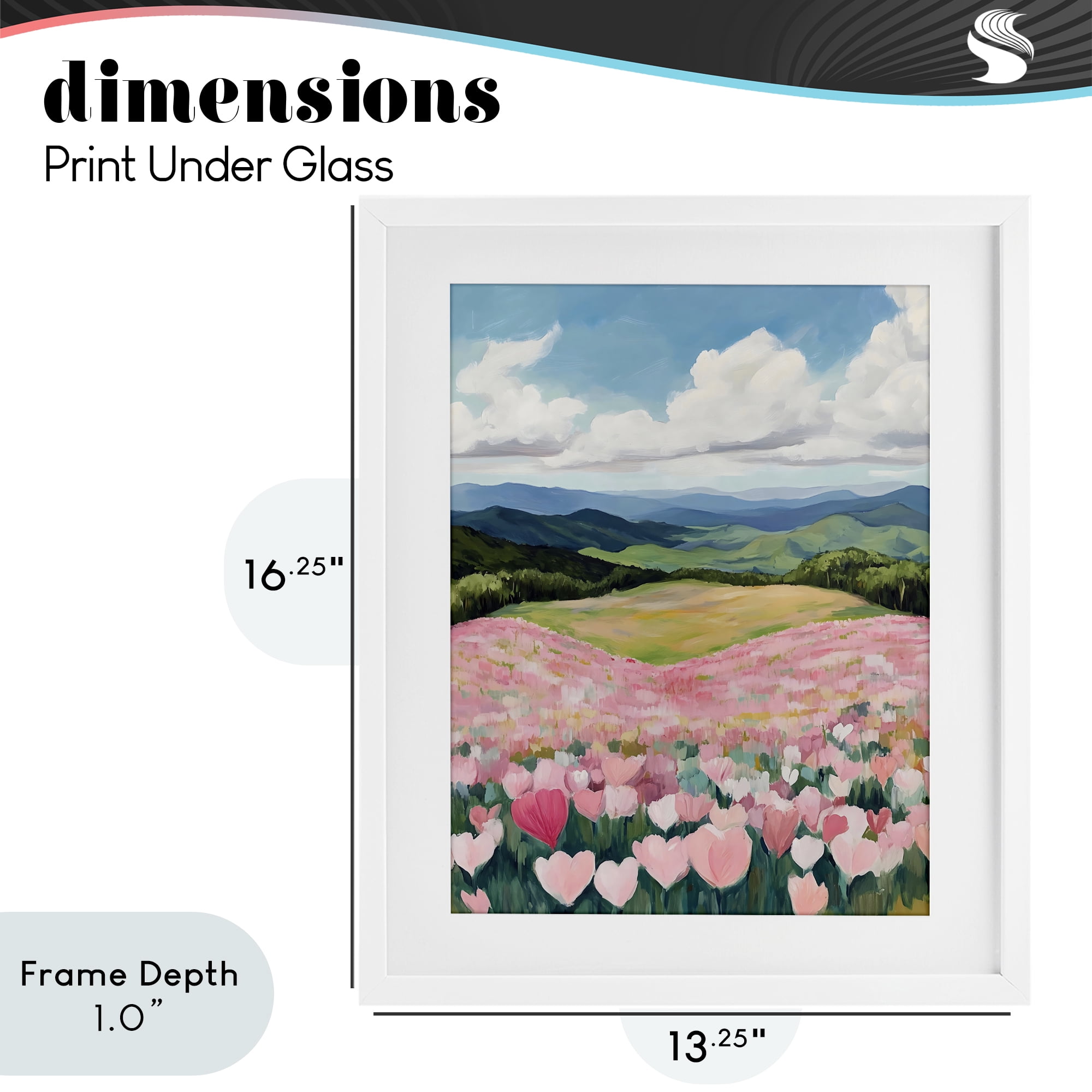 Stupell Industries Blush Pink Poppy Field White Framed Print Under Glass, design by The Prints Vibe
