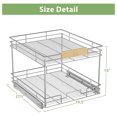 Pull Out Organizer With Wooden Handle 19½" W x 21½" D 2Tier