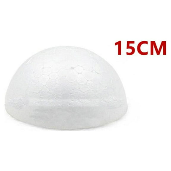 Luolandi 1pc 25/20/18/15cm White Solid Half Round Foam Ball Suitable For School DIY Craft Project Craft Craft Party Decoration Painting 15cm